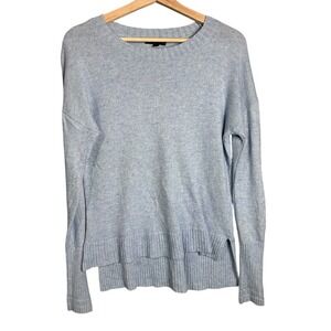 J Crew wool Light Blue Speckled Knit Crewneck Sweater Size Small